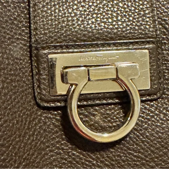 Salvatore Ferragamo Dark Brown Leather Hobo Bag - Picture 5 of 6